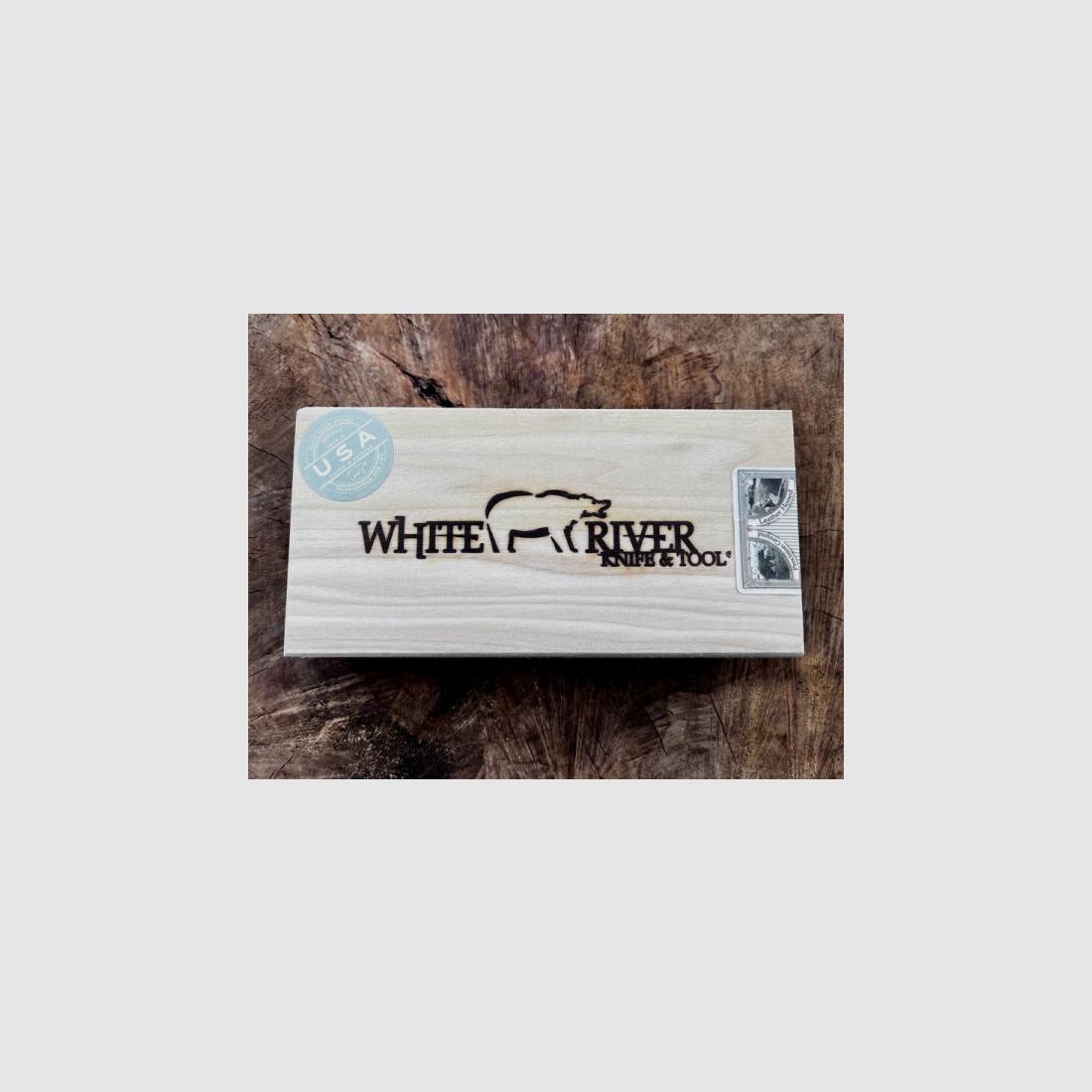 WhiteRiver Feststehendes Messer M1 Caper Stonewashed LIMITED 7,6cm Klinge