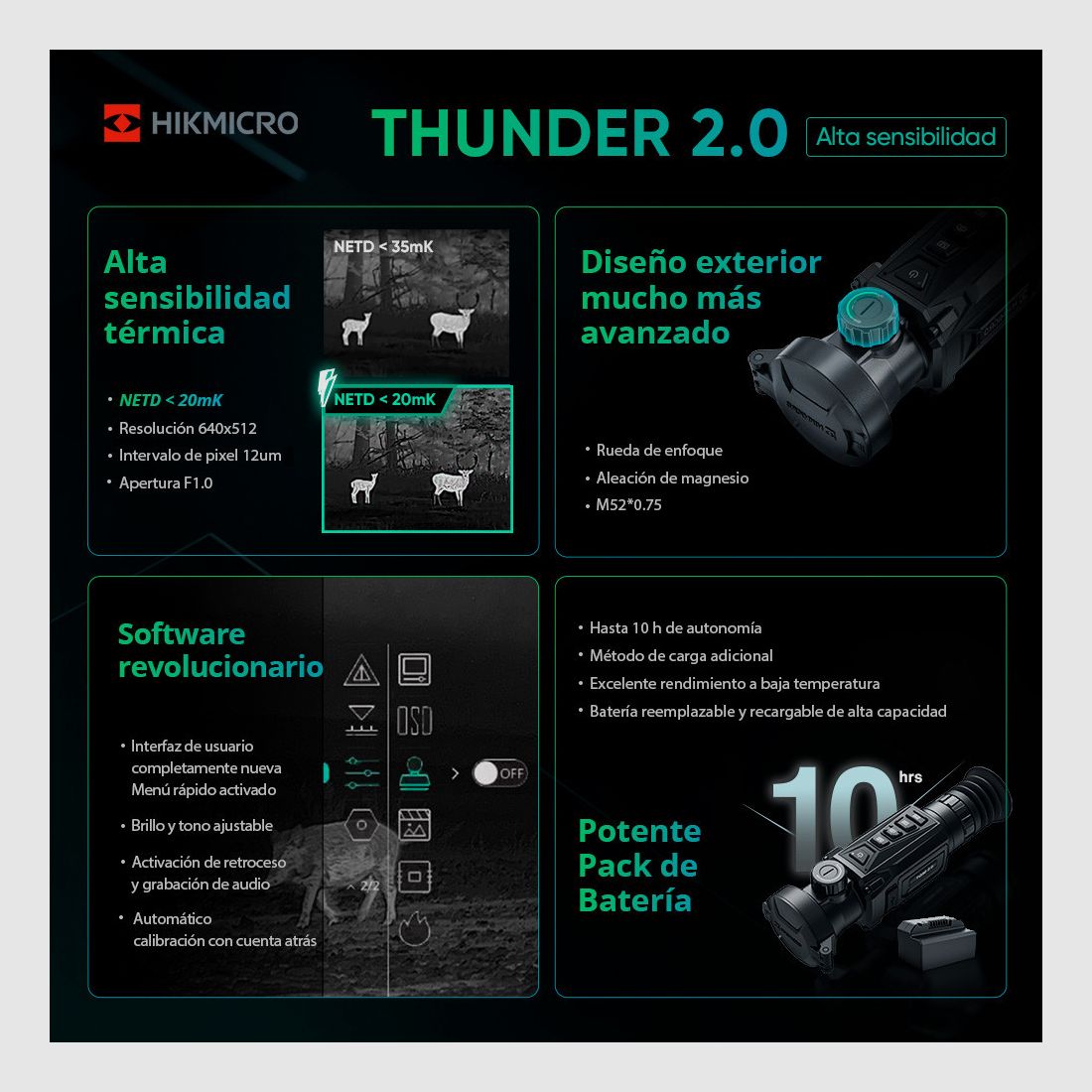 Wärmebildzielfernrohr Thunder TQ50 2.0 HIKMICRO, Bild 4 von 7