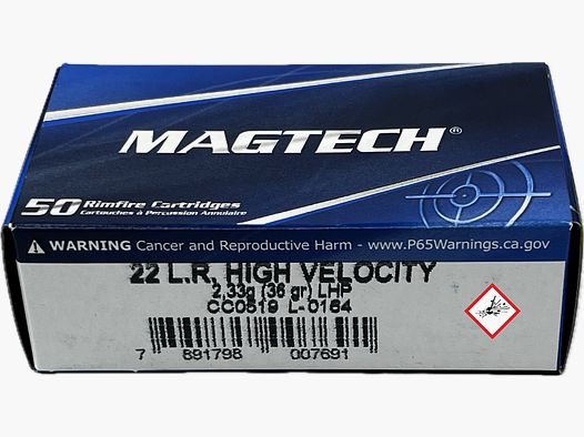 Magtech Kleinkaliberpatrone .22lfb HP HV Copper 36grs.