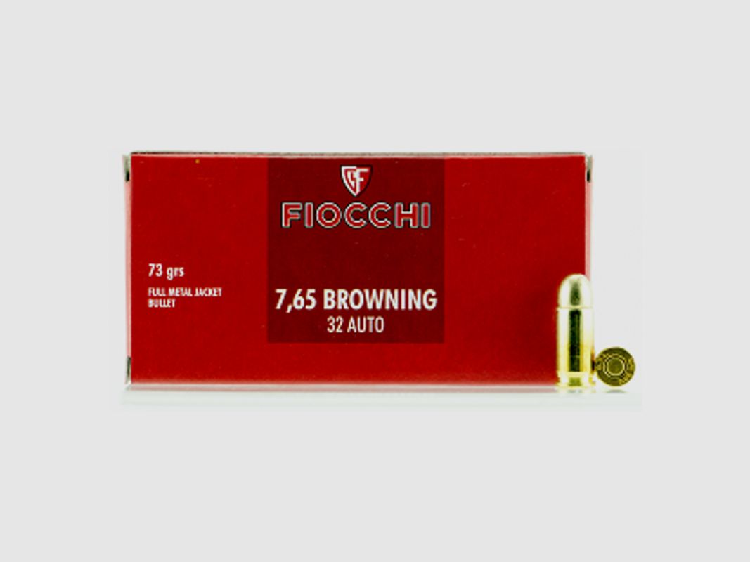 Fiocchi .32 auto / 7,65 Browning 73gr FMJ 50 Stk.