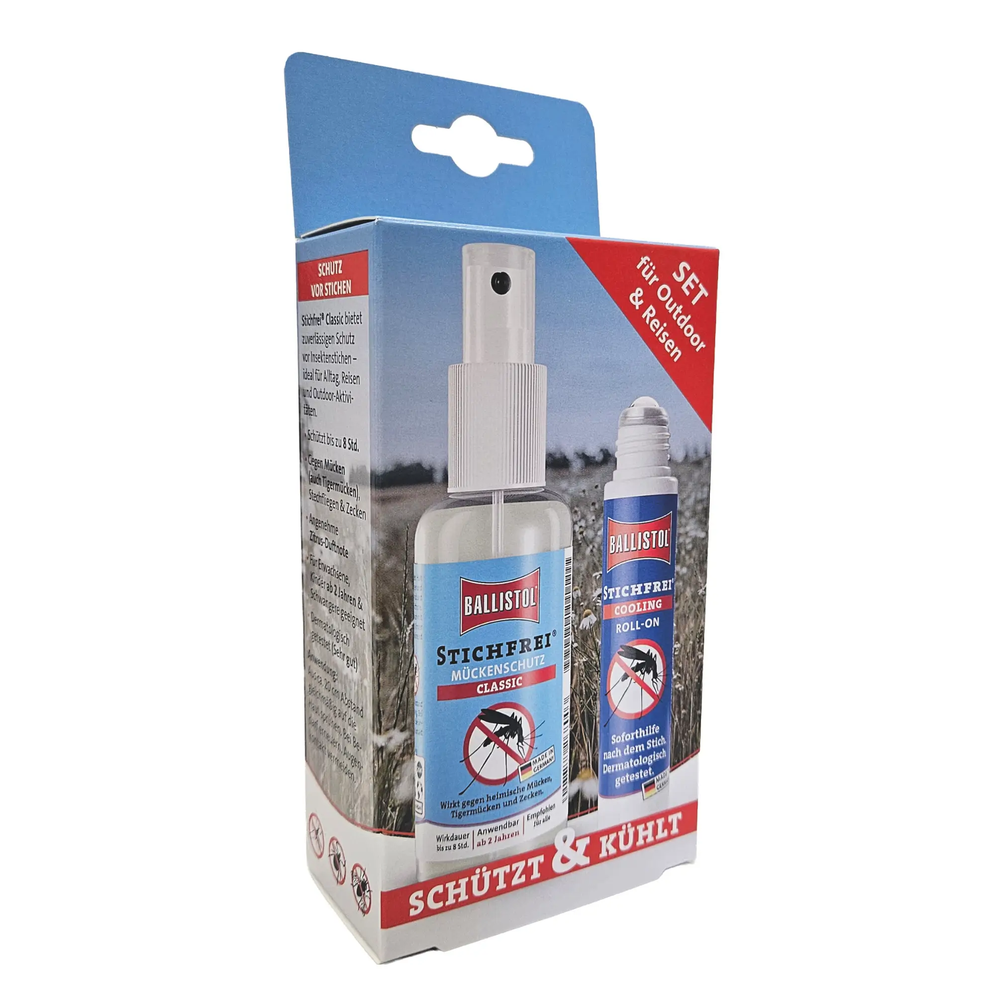 Set Ballistol Stichfrei - Protection contre les moustiques et secours immédiat