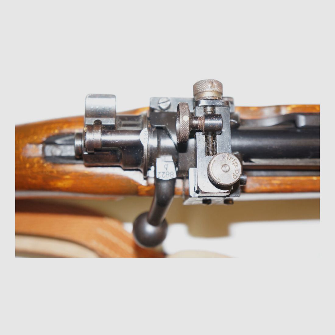 Mauser Werke Oberndorf a.N. Repetierbüchse, Matchgewehr byf42 Mauser K98k mit langen Matchlauf und Diopter, Korntunnel 6,5x55SE