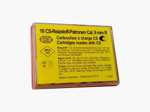 WADIE 9MM REVOLVER - CS-REIZSTOFFPATRONEN - 10 SCHOTEN