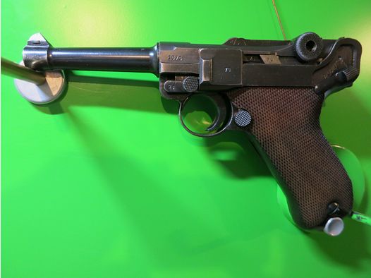 Mauser, Pistole 08, P08, 9 mm Luger, nummerngleich, WaA Wehrmacht     #74-