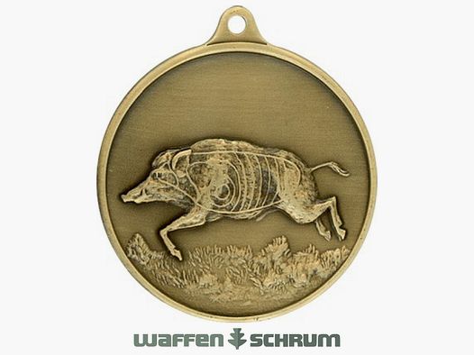 Medal myśliwska Steinhauer&Lück dzik 40 mm brązowa