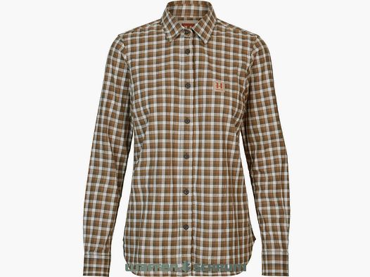 Chemise Härkila Fjell Dark Oliv Check