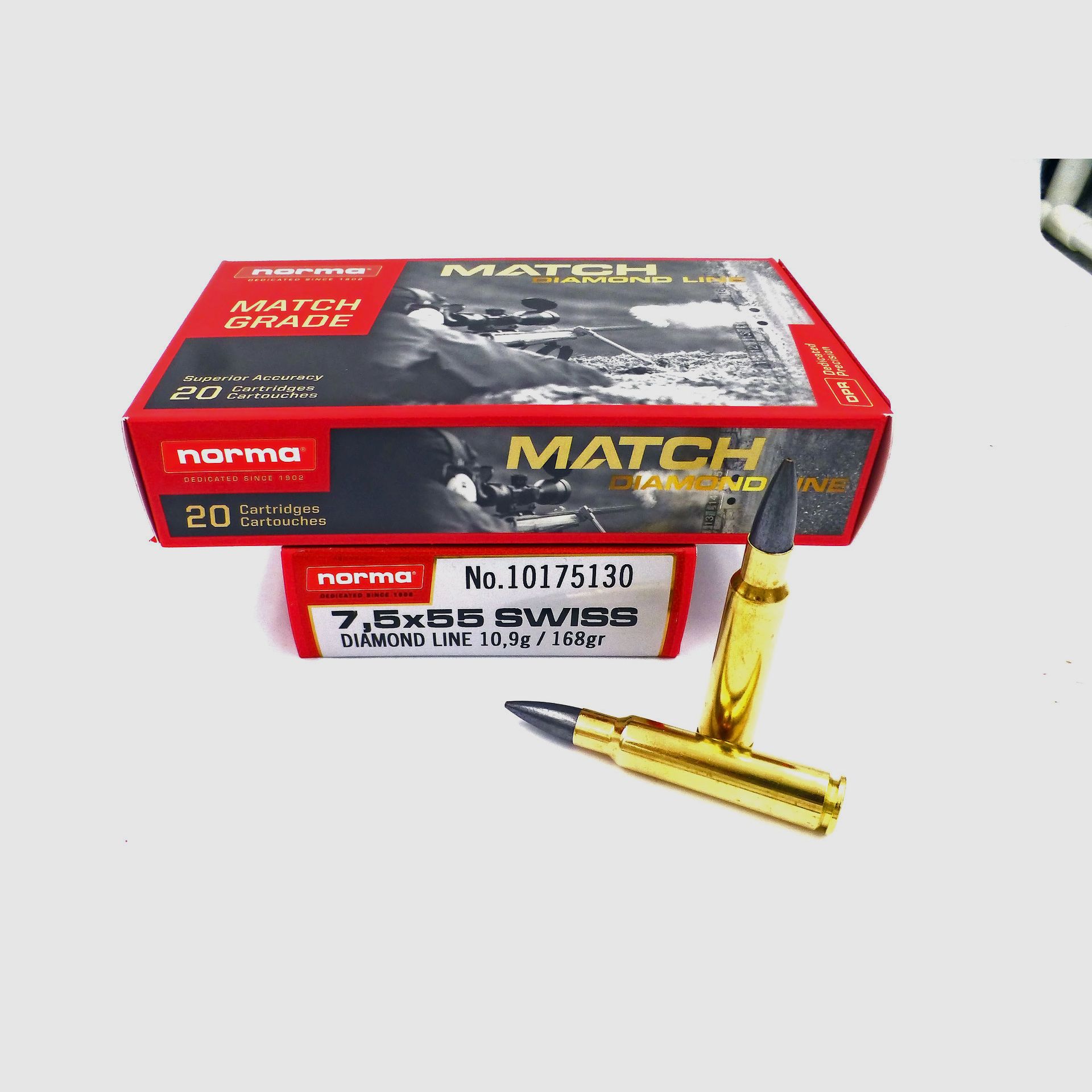 Patrone NORMA Match Diamond Line 7.5×55 (GP11) ab Frch 1.75 / Stk