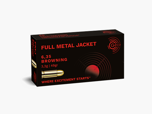 Geco 6.35 mm Browning FMJ 49gr/3.2g