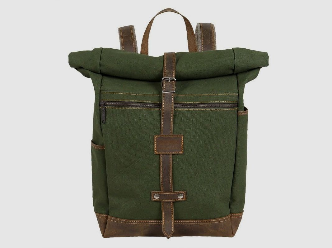 AKAH Rolltop-Rucksack aus Canvas 20-27 L