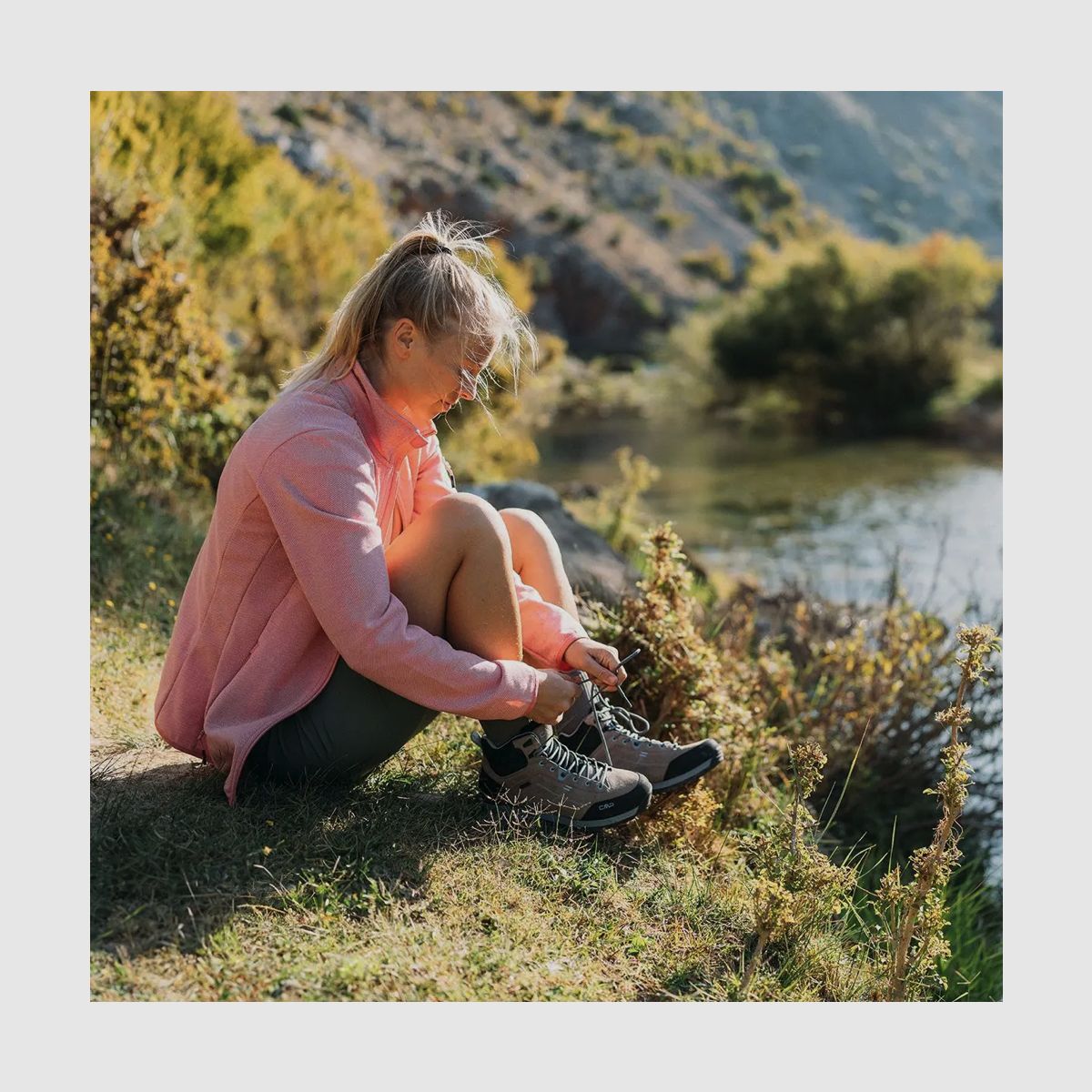 Chaqueta de mujer CMP Knit-Tech-Fleece con capa interior de malla Orchidea Bianco