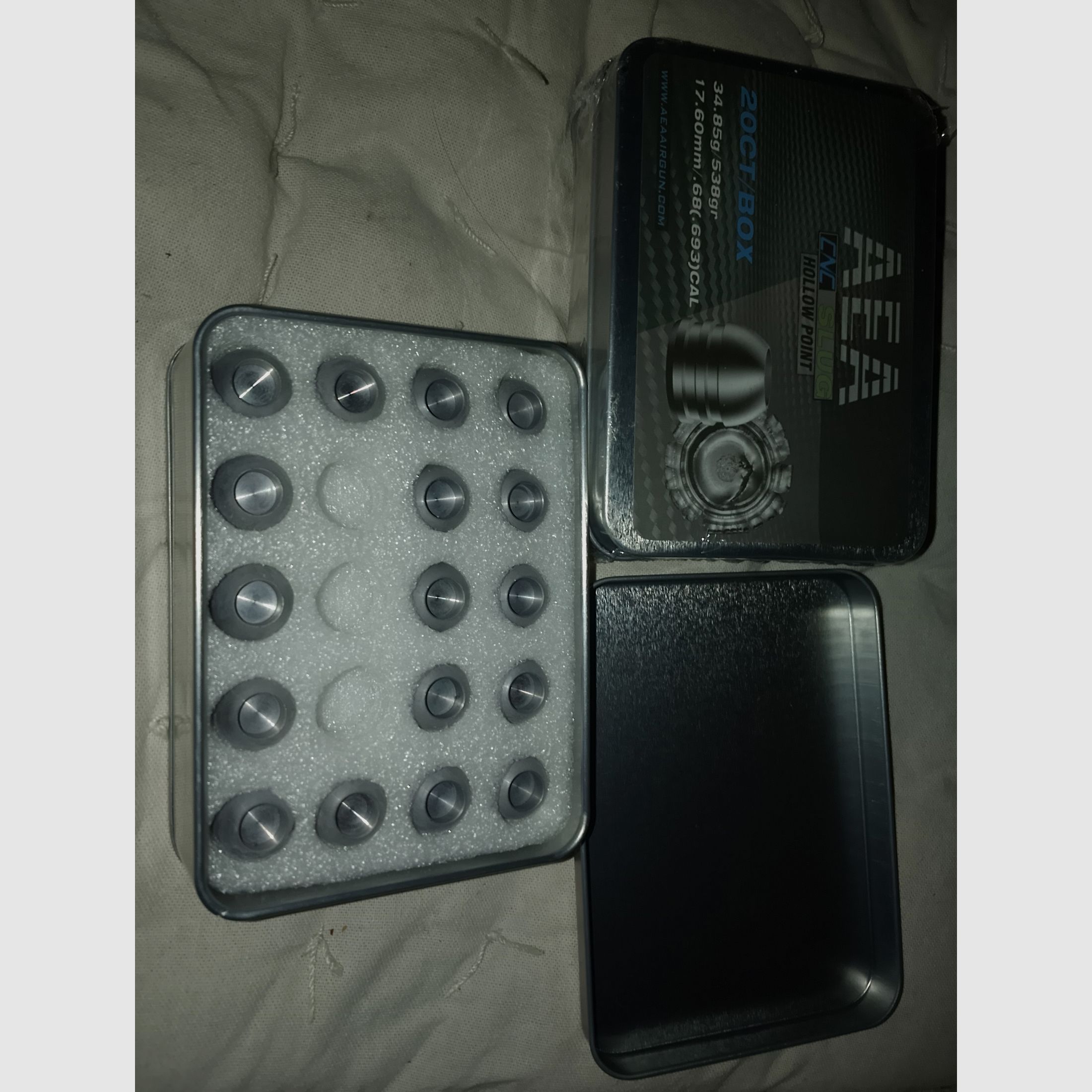 1 can 20 pcs. heavy slugs hunting projectile strong air rifles cal 68 AEA EXACT SLUG HOLLOW POINT caliber .68 34.85g Not for 7.5 Joules 4 x available