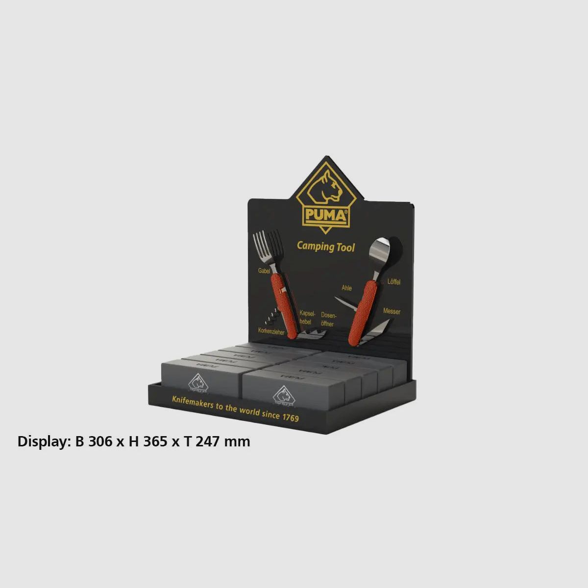 Thekendisplay / Aufsteller PUMA TEC camping tool + 16 Tools