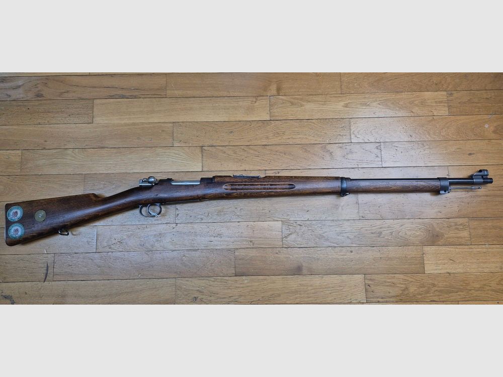 Sehr schönes Wettkampfgewehr schwedisches Mauser M96 – Herstellung Carl Gustav von 1919 – Originalkaliber 6.5×55 schwedisch – Magazin auf einen Schuss beschränkt – Mauser Familie 1893 – Präzisionsvisier – Schwedische Mechanik – Brünierung 97% – Wunderschöner Lauf – Wettkampfwaffe – Kategorie D – TBE+, Bild 2 von 37
