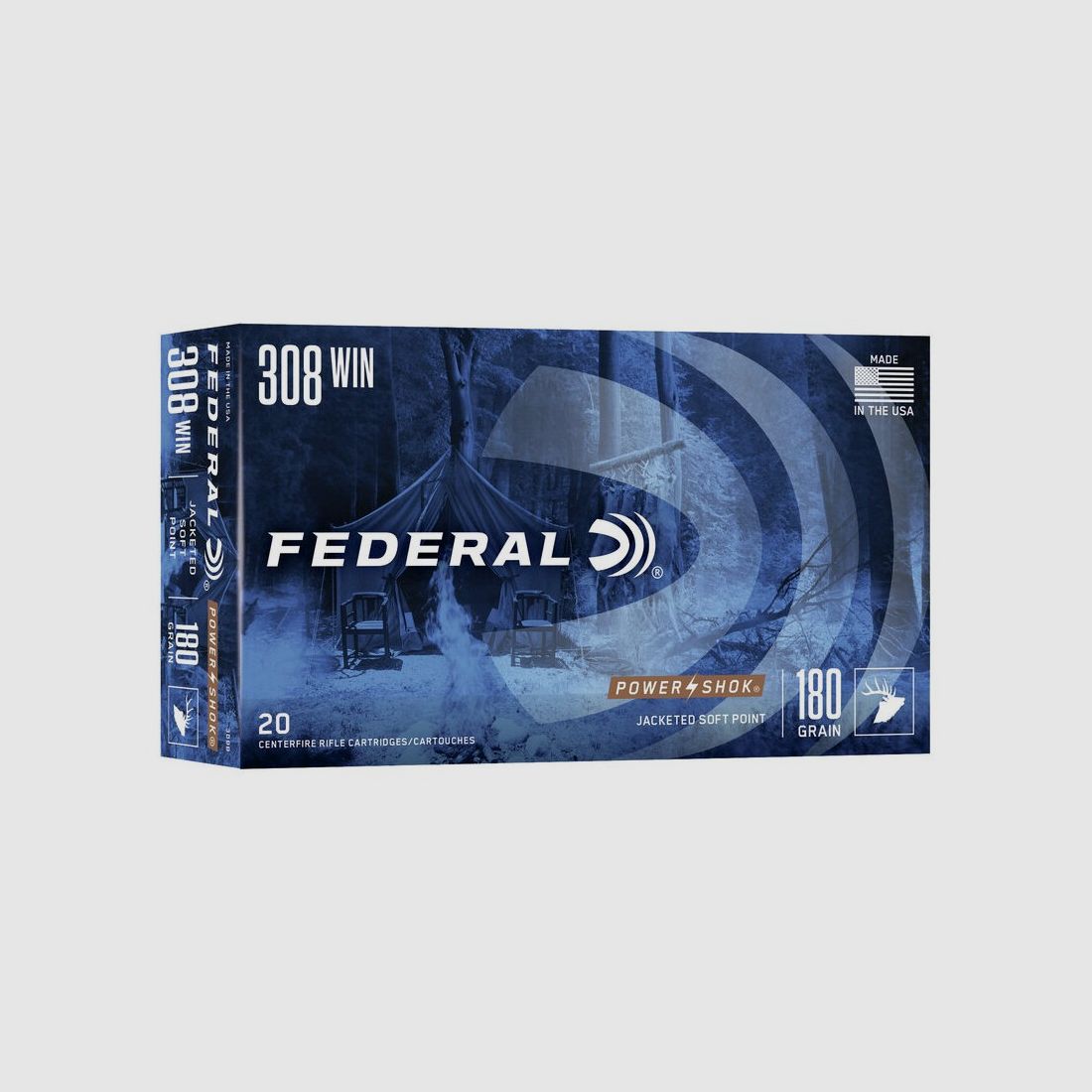 Federal Power-Shok Jacketed Soft Point Cal. 308 Win 180gr