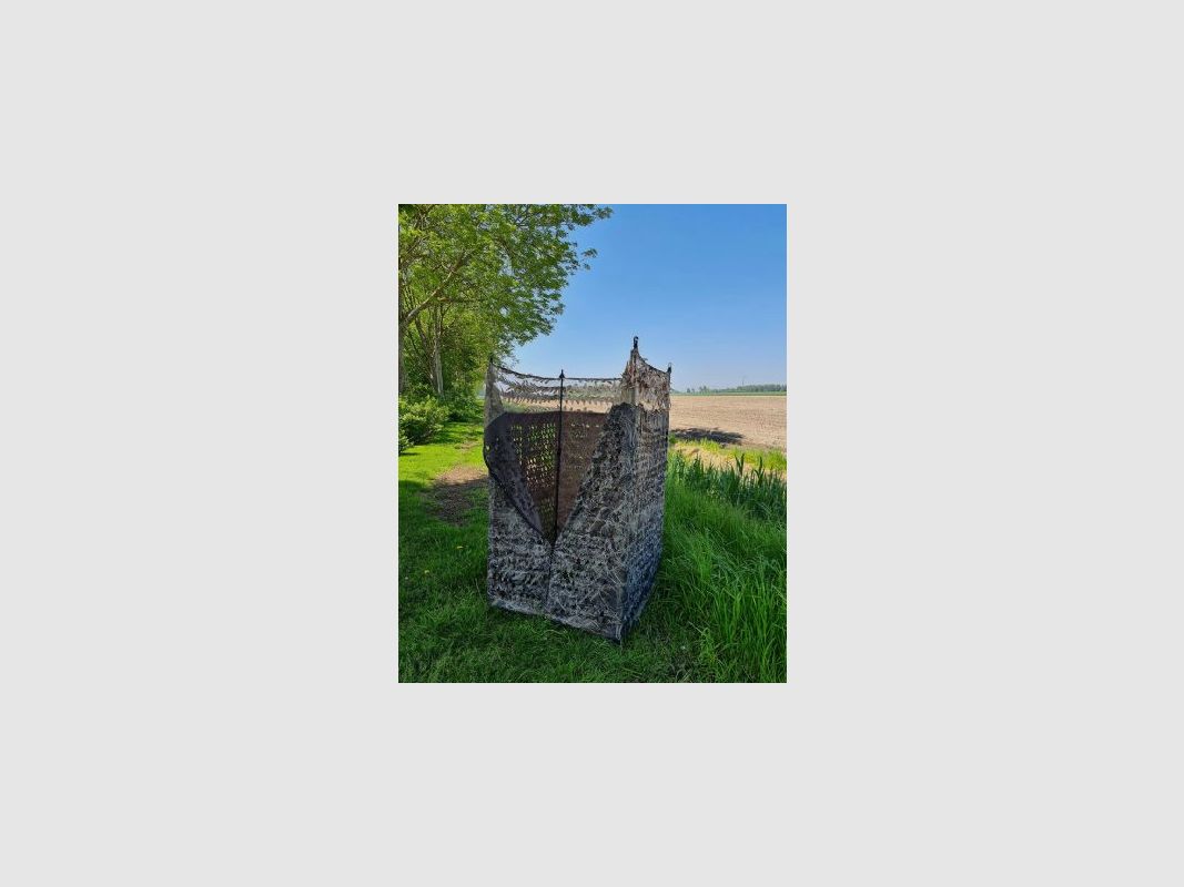 Tarnzelt Camouflage mit Rahmen inkl. Tarnnetz Wetland Camo