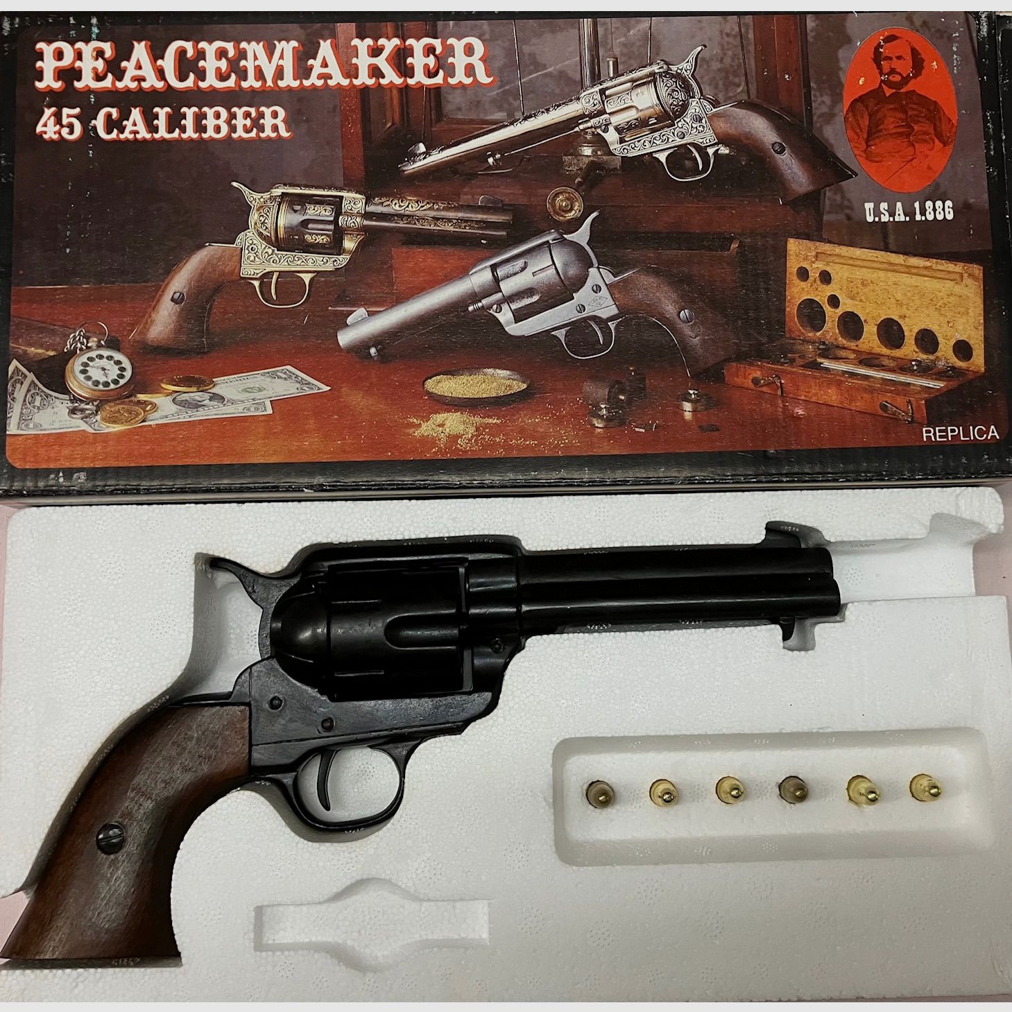 Colt Peacemaker Caliber .45 DENIX - DEKO - REVOLVER   (schwarz)