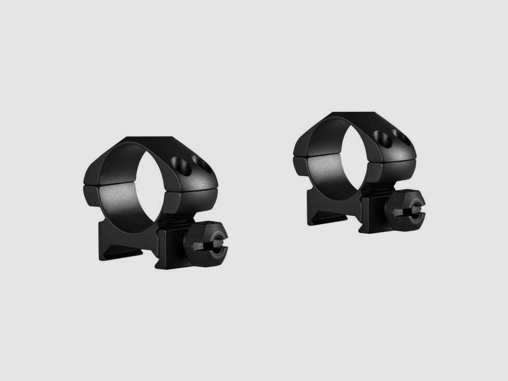 HAWKE Präzisionsringmontagen aus Stahl 1" / 25,4mm, low / niedrig 0,7" / 17mm Montageringe