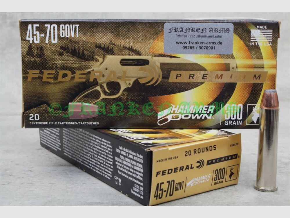 Federal Premium HAMMER DOWN .45-70 Govt. 300gr. 19,4g 20 Stück Staffelpreis