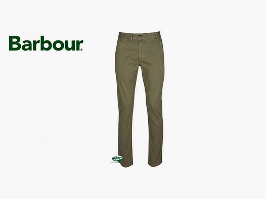 BARBOUR Neuston Moleskin Chino Pants in Sage Color