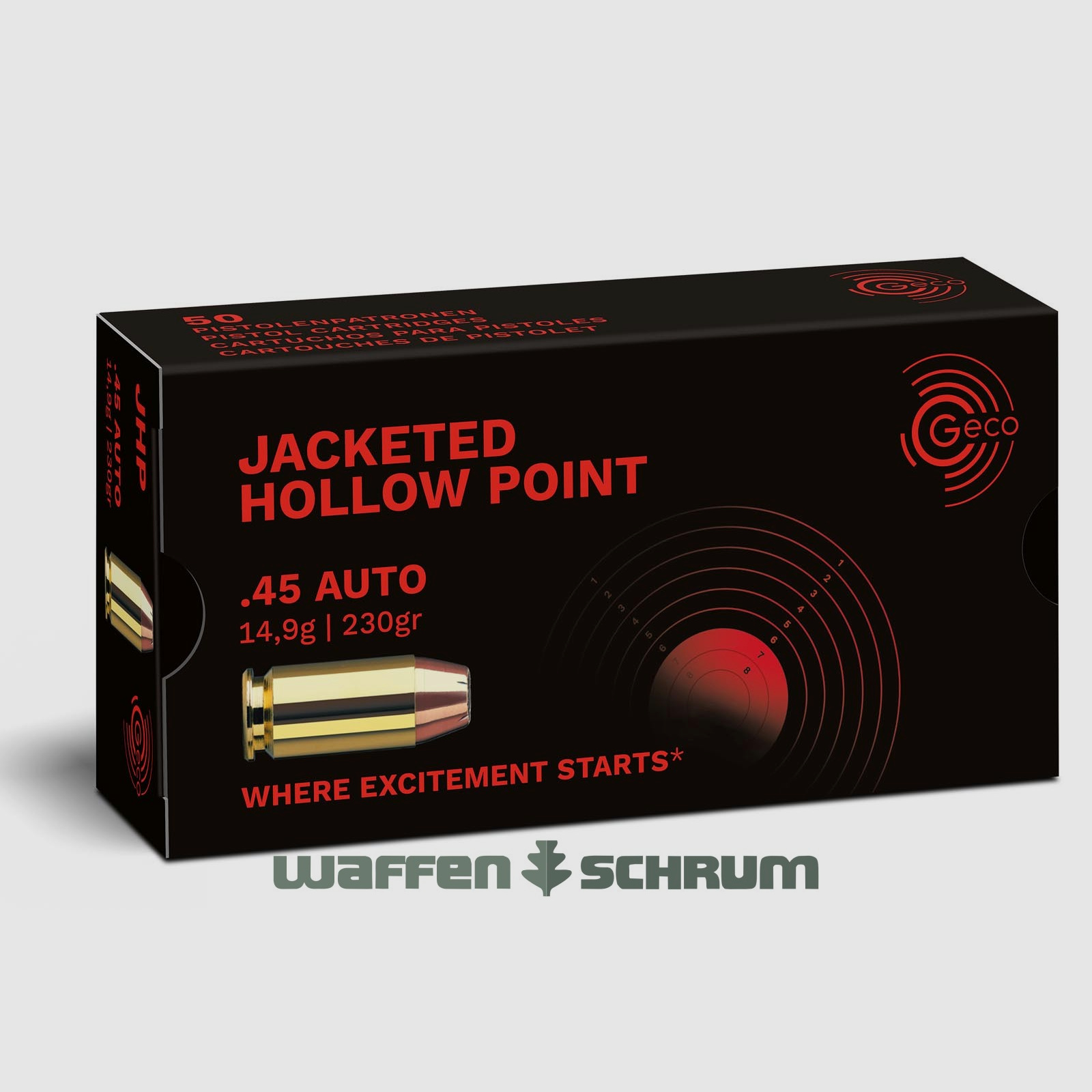 Geco hollow point 14.9g - 230gr .45Auto