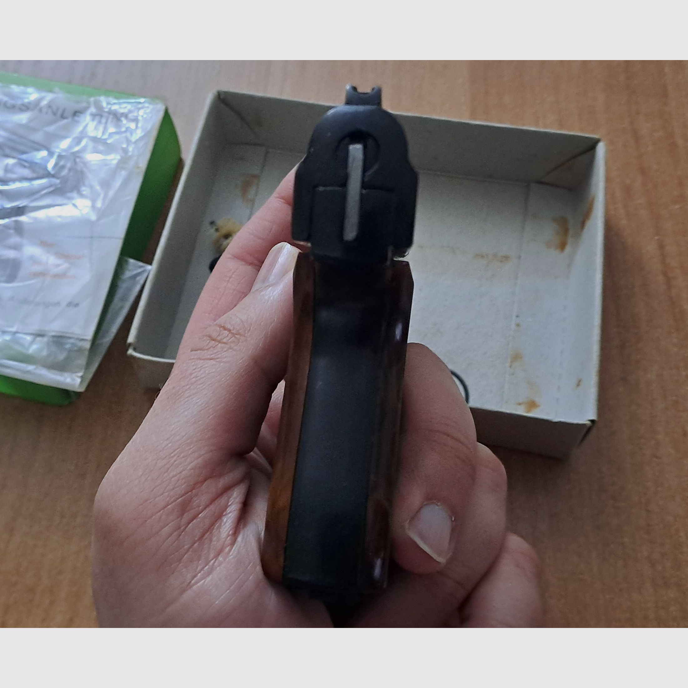 Old Rhöner SM 15 caliber 8 mm blank in PTB 83/2 with packaging!