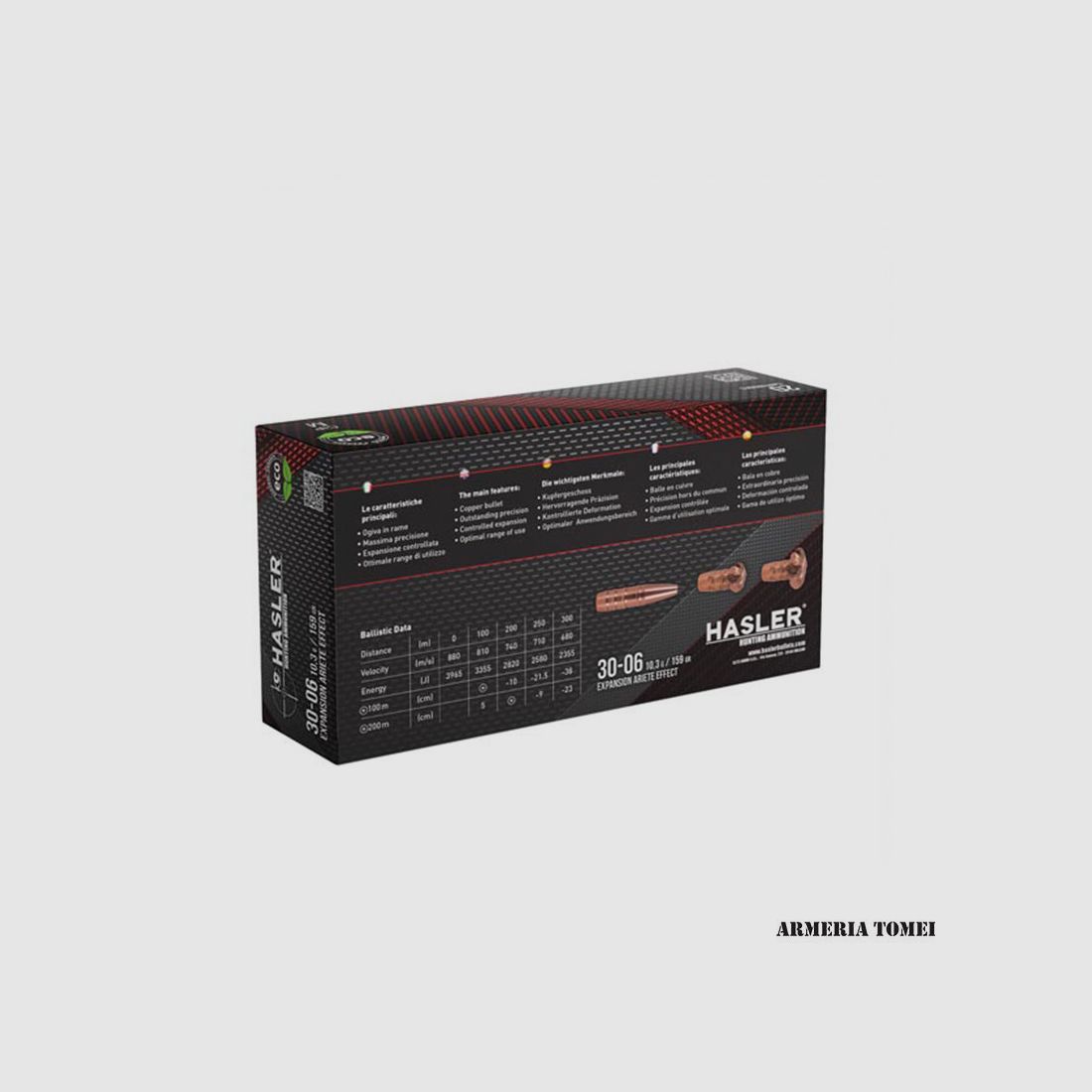 HASLER – .30-06 EXPANSION EFFECT ARIETE 10.3G / 159 GR, image 2 of 2