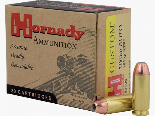 Hornady Custom 10mm Auto XTP 180 grs Pistolenpatronen