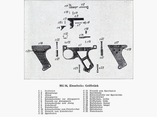1 douille de fusil MG34 de la Wehrmacht