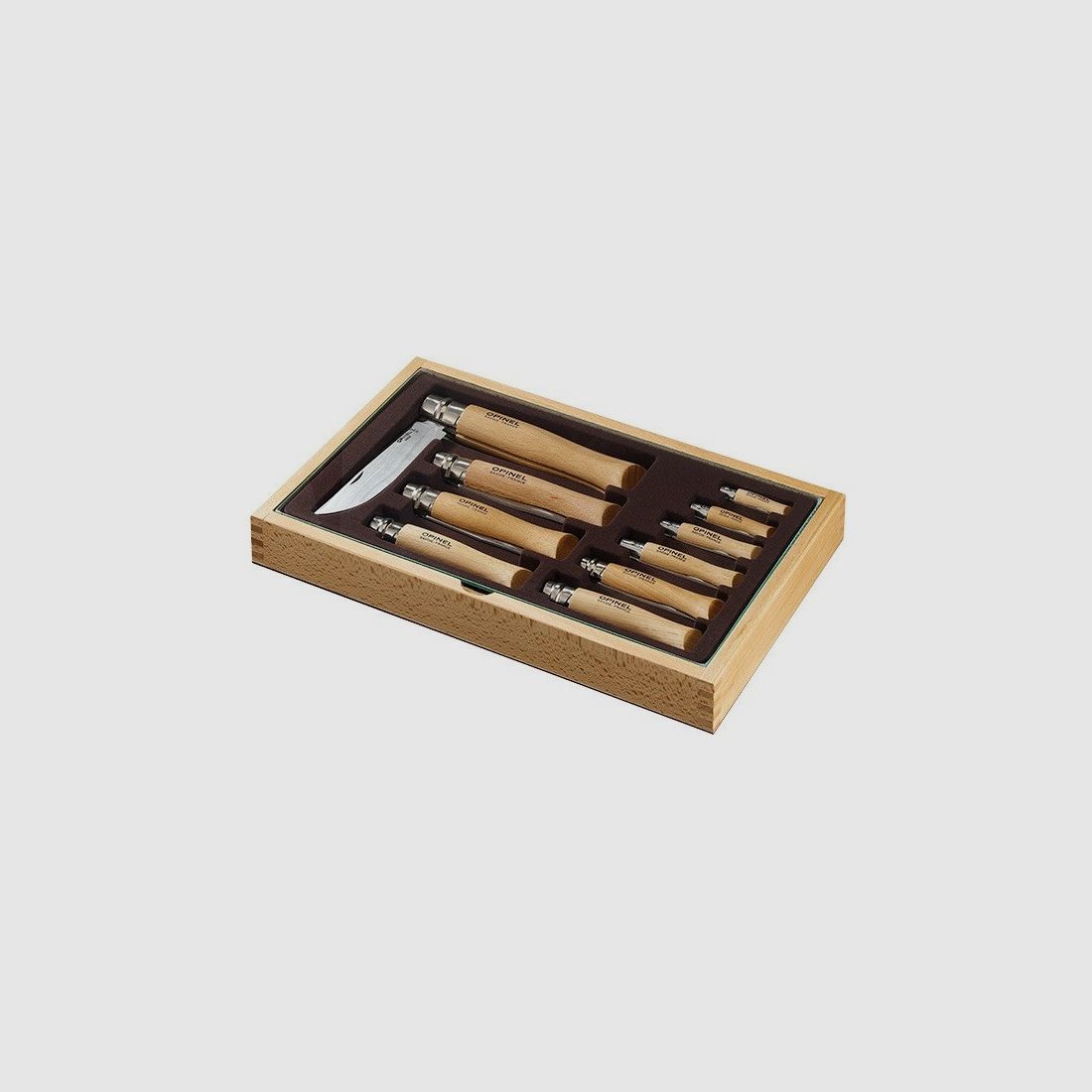 Opinel scatola da collezione - n° 2 a 12 - Inox