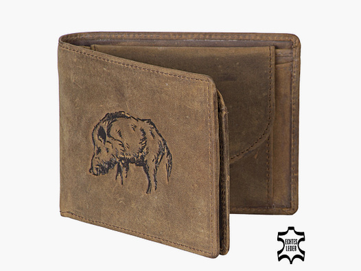Wallet with boar landscape format