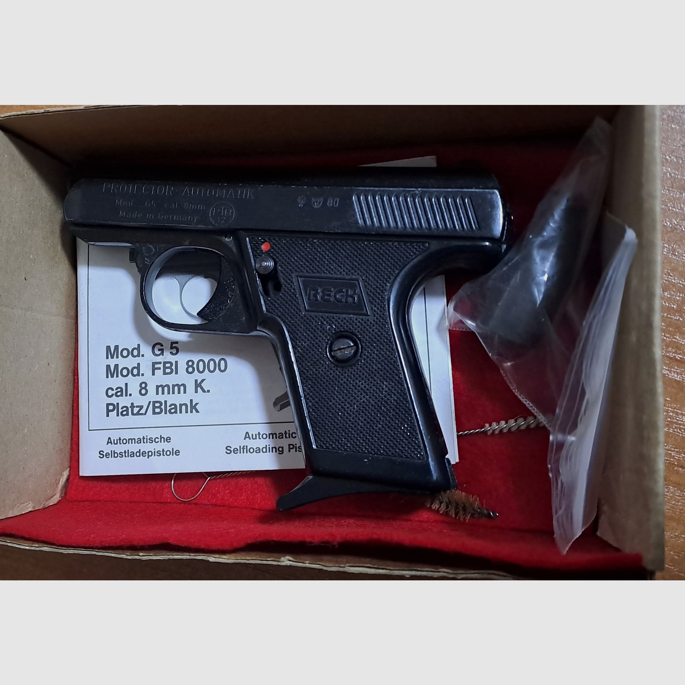 Vecchio protettore per carabina automatica Mod. “G5” nel primo PTB 12/ calibro 8 mm a percussione