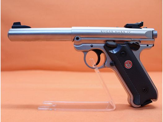 Ruger	 Ha.Pistole .22lr Ruger MARK IV Target Stainless 5,5" Lauf/ Bull Barrel (.22lfB/.22L.R. MK4)