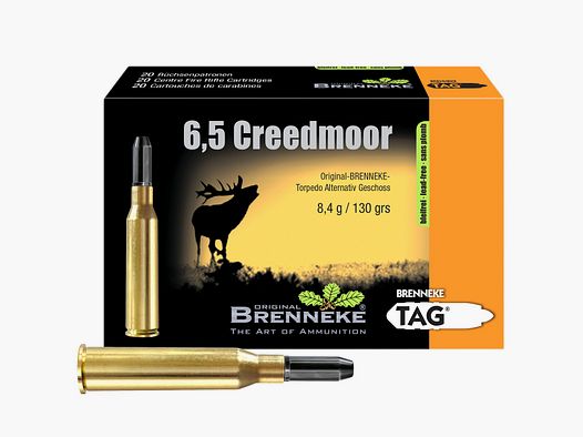 Brenneke 6,5 Creedmoor TAG bleifrei 8,4g/130grs. – 20 Stk.
