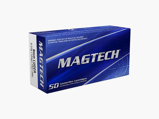 Magtech 9 mm Luger Vollmantel 8,0g / 124grs.