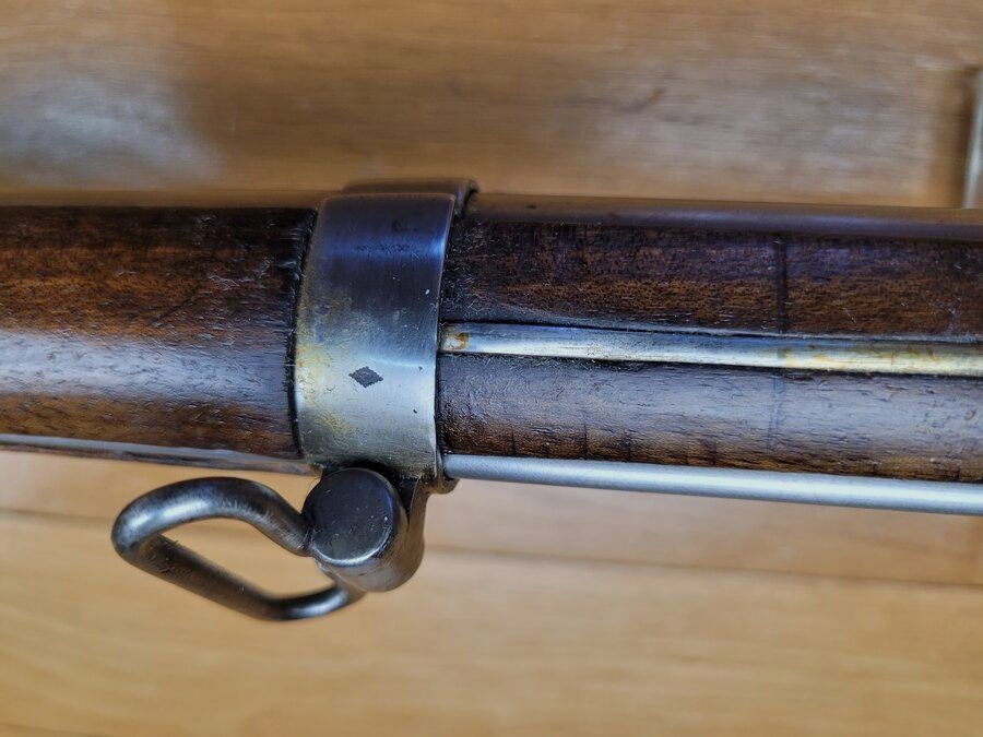 Wunderschönes Gewehr der Gardegrenadiere Modell 1854 – schöner Lauf – schöne Markierungen und Stempel – 1. Herstellungsjahr Saint-Étienne – eines der 7000 überlebenden nicht gekürzten (im Inventar von 1863!) – TBE +, Bild 25 von 28