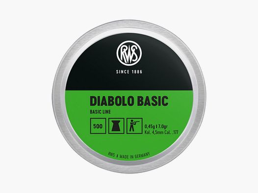 PLOMBS 4,5 mm RWS Diabolo Basic 0,45g x500