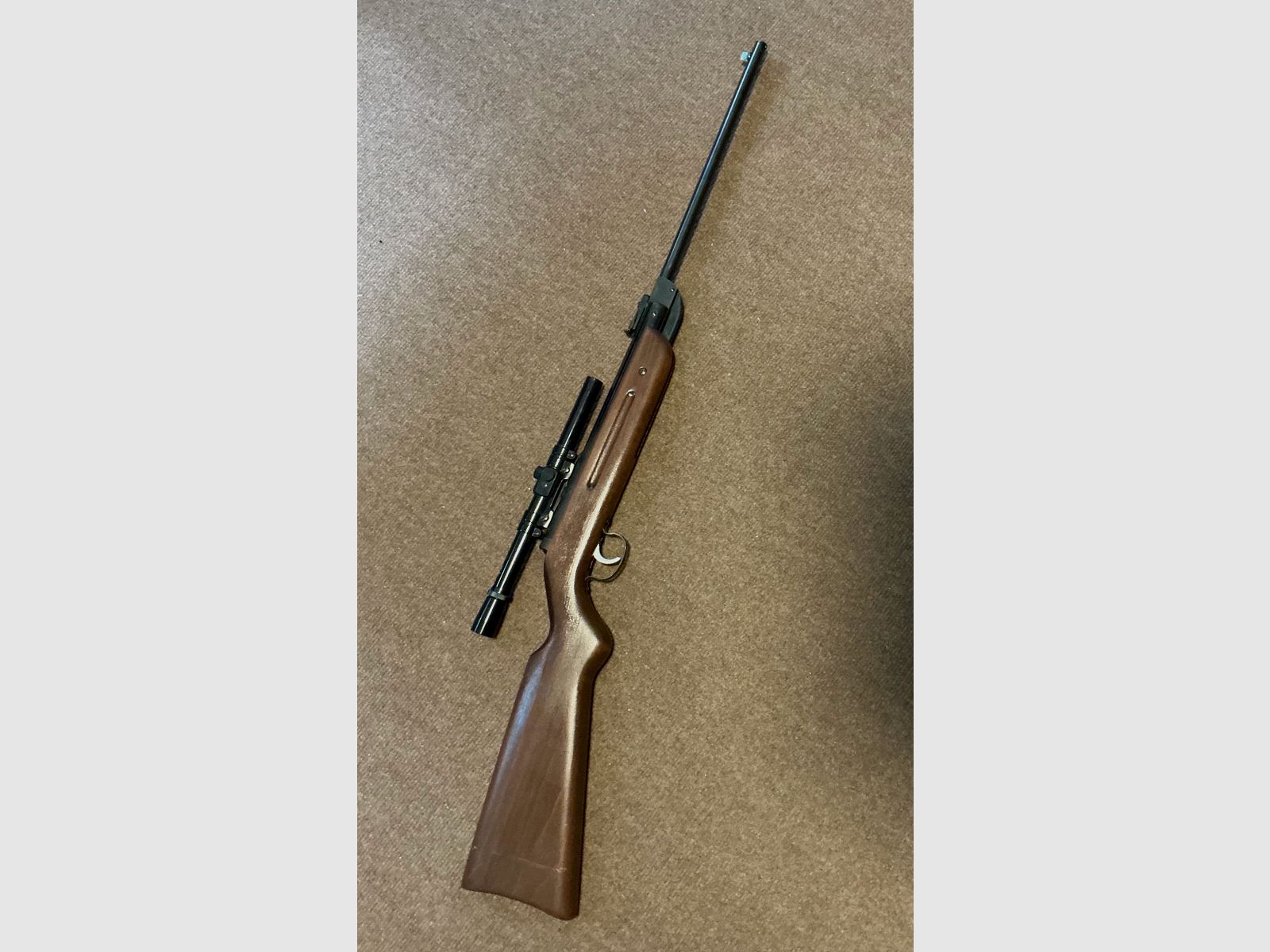 Air rifle with scope