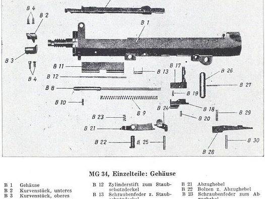 1 Wehrmacht	 Abzughebel-Schraubenfeder MG34