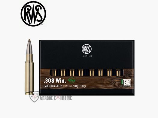 20 Munitions RWS cal 308 Win 139gr EVO Green