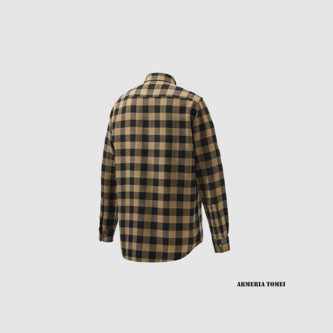 SHIRT – BERETTA – OVERSHIRT ZIPPERED POCKET Camel & Black Check, image 2 of 2