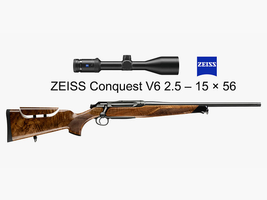 J.P. Sauer & Sohn Sauer 505 Ergo Lux Repetierbüchse HQ3 Ausstattungspaket Elegance + VSR | 8.5x55 Blaser | ZEISS V6 2.5-15x56