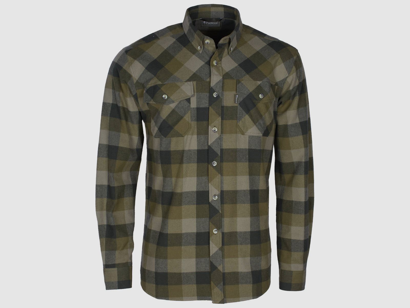 Pinewood Hemd Lumbo Olive / Suede Brown
