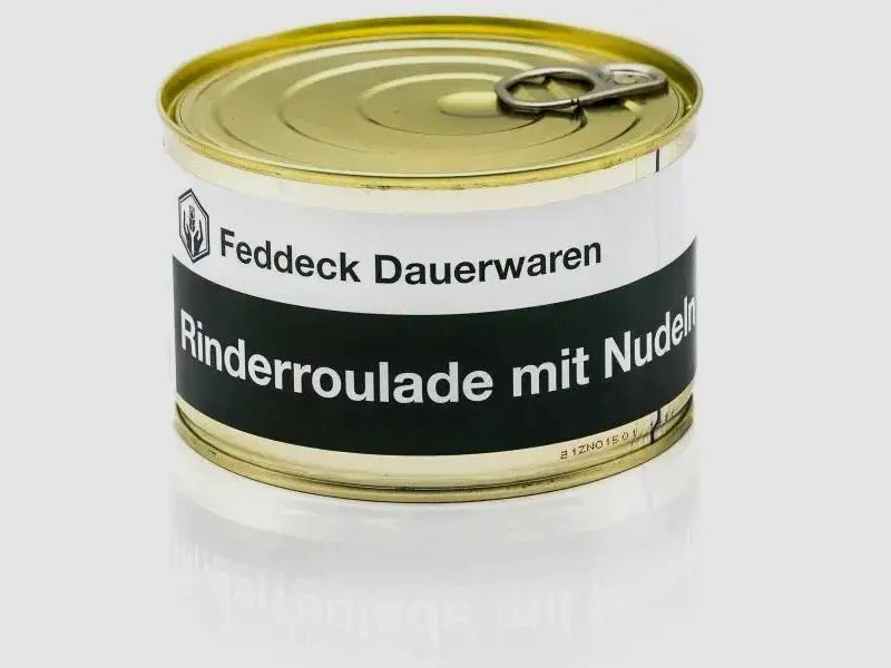 Feddeck Dauerwaren Feddeck Dauerwaren Fertiggericht Dose Rinderroulade mit Nudeln 400 g