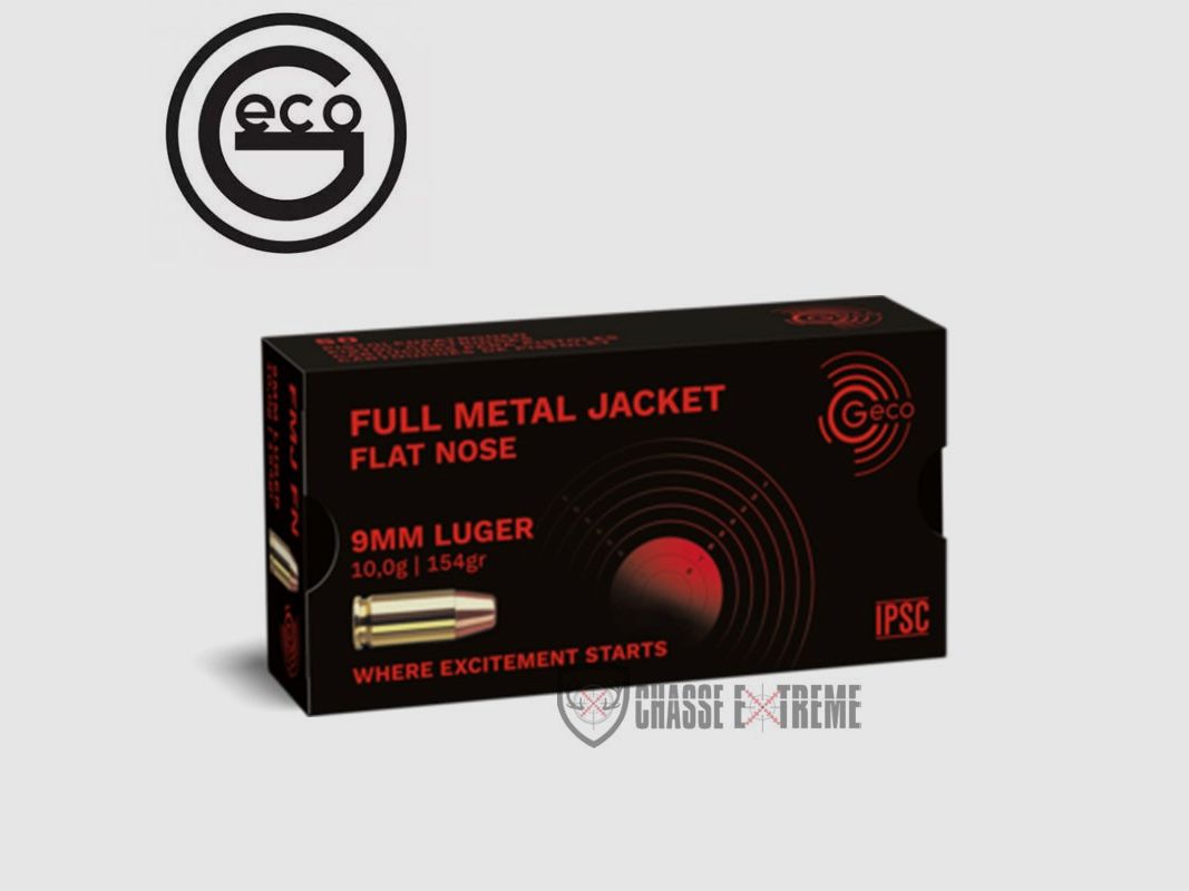 50 Patronen GECO Kal. 9mm Luger 154gr FMJ