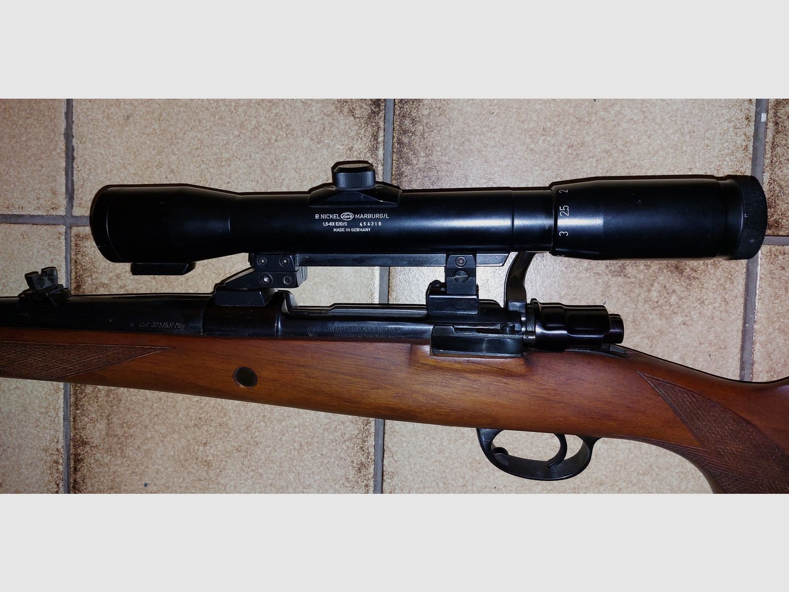 Repetierbüchse 98er im Kaliber 375 H&H Mag. inkl. ZF 1,5 - 6 x 40