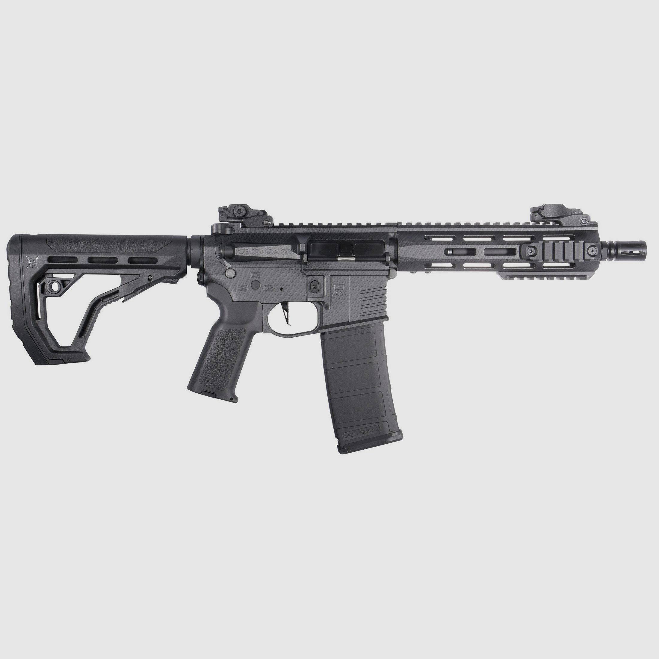 M4 AR15 M-LOK 8 Zoll CHARLIE EAGLE ETU Carbon Softair Gewehr max. 0,5J | Delta Armory Kopie