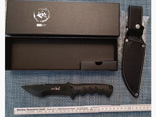 Cuchillo Bowie Caza Combate Pájaro Dorado
