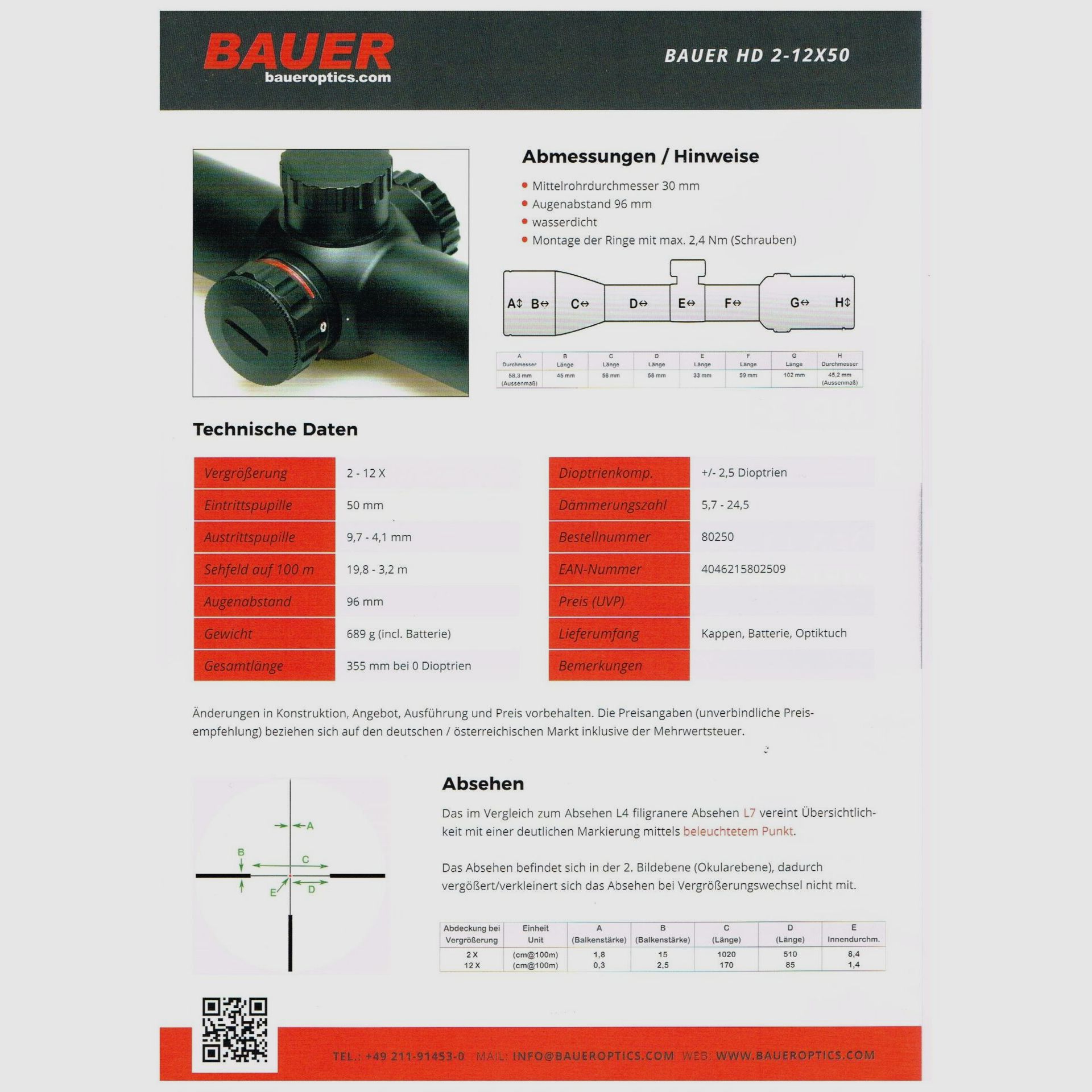Bauer 2-12x50HD, Bild 2 von 2