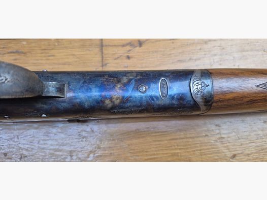 Très bel exemplaire de fusil FUSIL SIMPLEX — Manufrance Saint-Étienne — Breveté en 1908 — Cal.16/70 — Version luxe en noyer — Arme des années 50 — Calibre 16/70 — A nettoyer mais vraiment en excellent état — TBE++
