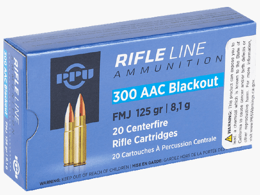 PRVI/PPU .300 AAC Blackout FMJ 125 gr. - 20 Stk.